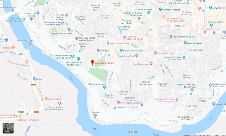 Vị trí giáo đường trên bản đồ trực tuyến